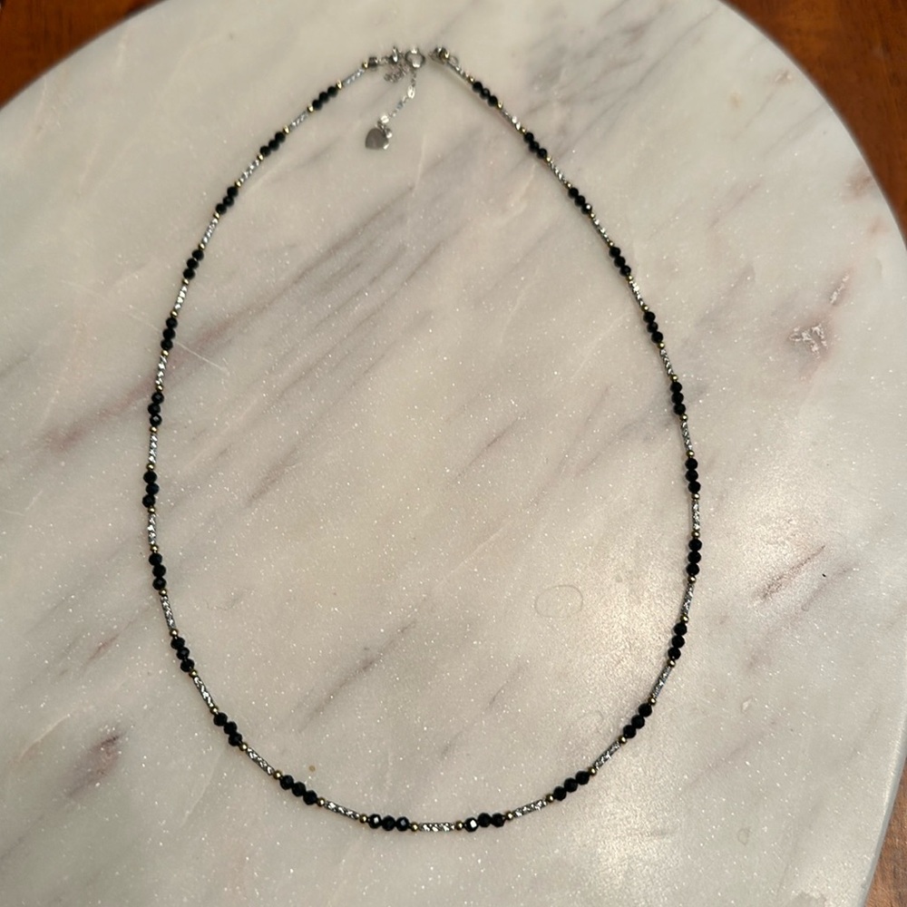 Black spinel necklace